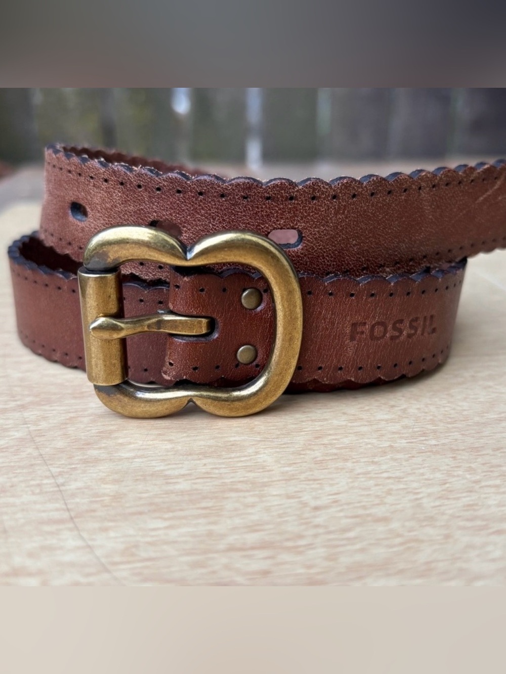 Fossil Brown Leather Belt